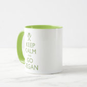 Behalten Sie Ruhe, vegan zu gehen Tasse (Vorderseite Links)