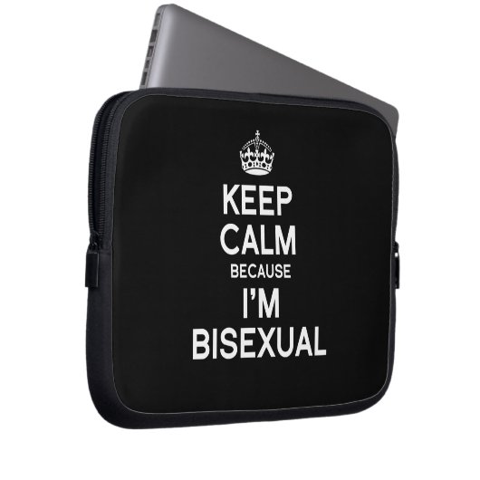 BEHALTEN Sie RUHE, WEIL ich BISEXUAL bin Laptopschutzhülle (Vorne Rechts)