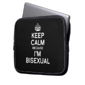 BEHALTEN Sie RUHE, WEIL ich BISEXUAL bin Laptopschutzhülle (Vorderseite Links)