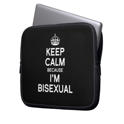 BEHALTEN Sie RUHE, WEIL ich BISEXUAL bin Laptopschutzhülle (Vorderseite Links)