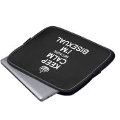 BEHALTEN Sie RUHE, WEIL ich BISEXUAL bin Laptopschutzhülle (Vorne Knopf)