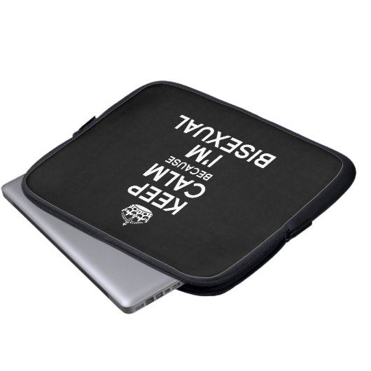 BEHALTEN Sie RUHE, WEIL ich BISEXUAL bin Laptopschutzhülle (Vorne Knopf)