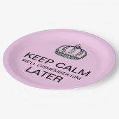 BEHALTEN Sie RUHE - wir zerstückeln ihn später! Pappteller (Schrägansicht)