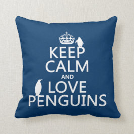 Behalten Sie Ruheund LiebePenguins (irgendeine Kissen