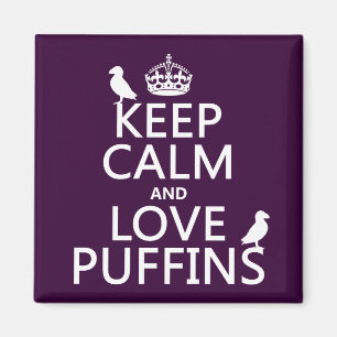 Behalten Sie Ruheund LiebePuffins (irgendeine Magnet