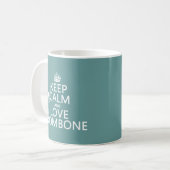 Behalten Sie Ruheund LiebeTrombone (irgendeine Kaffeetasse (Vorderseite Links)