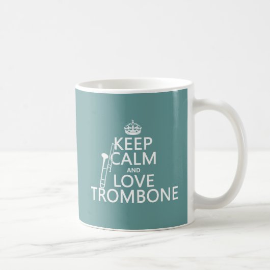 Behalten Sie Ruheund LiebeTrombone (irgendeine Kaffeetasse (Rechts)