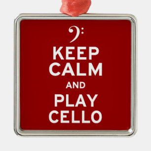 Behalten Sie Ruheund SpielCello Silbernes Ornament