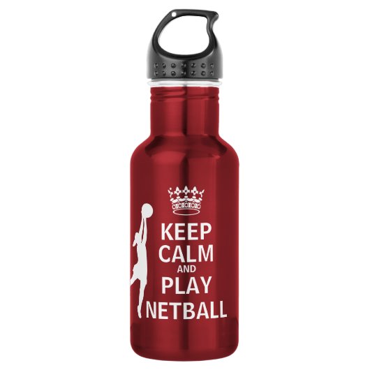 Behalten Sie Ruheund SpielNetball Edelstahlflasche (Vorderseite)
