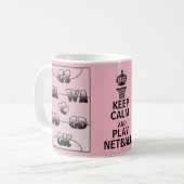 Behalten Sie Ruheund Spielnetball-Positionen Kaffeetasse (Vorderseite Links)