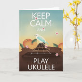 Behalten Sie Ruheund Spielukulele-Hawaiianer-Art Karte (Gelbe Blume)