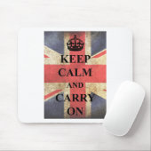 Behalten Sie ruhig, britische Flagge Mousepad (Mit Mouse)
