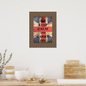 Behalten Sie ruhig, britische Flagge Poster (Küche)