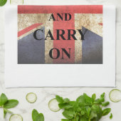Behalten Sie ruhig, britische Flagge weiterzumache Küchentuch (Gefaltet)
