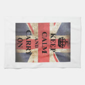 Behalten Sie ruhig, britische Flagge weiterzumache Küchentuch (Horizontal)