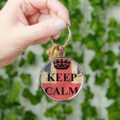 Behalten Sie ruhig, britische Flagge weiterzumache Schlüsselanhänger (Hand)