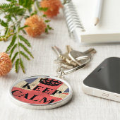 Behalten Sie ruhig, britische Flagge weiterzumache Schlüsselanhänger (Seite)