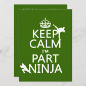 Behalten Sie ruhig ich ist Teil Ninja (in Einladung (Vorne/Hinten)