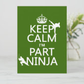 Behalten Sie ruhig ich ist Teil Ninja (in Einladung (Stehend Vorderseite)