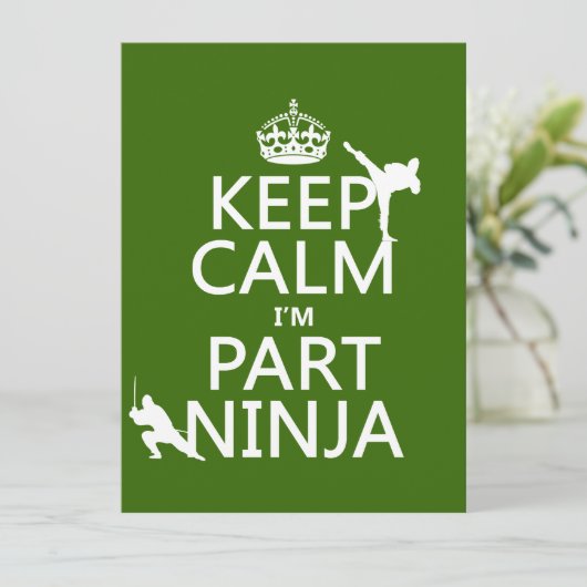 Behalten Sie ruhig ich ist Teil Ninja (in Einladung (Stehend Vorderseite)