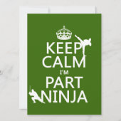 Behalten Sie ruhig ich ist Teil Ninja (in Einladung (Vorderseite)