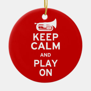 Behalten Sie ruhig - marschierender Bariton Keramikornament