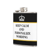 Behalten Sie ruhig, on-line-Schablone zu Flachmann (Links)