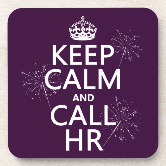 Behalten Sie ruhig und Anruf Stunde (irgendeine Getränkeuntersetzer (Vorderseite)