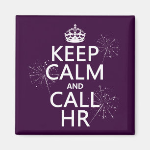 Behalten Sie ruhig und Anruf Stunde (irgendeine Magnet