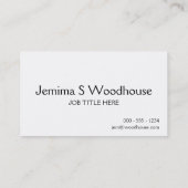 Behalten Sie ruhig und Anruf Stunde (irgendeine Visitenkarte (Rückseite)