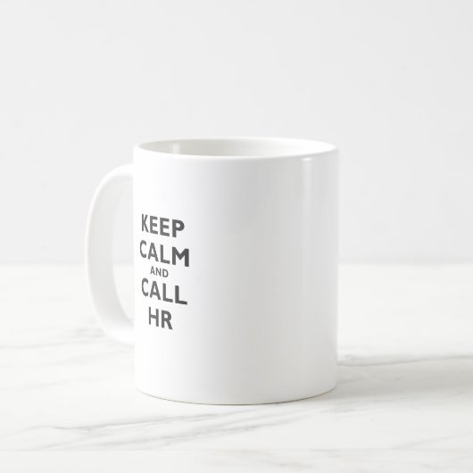 Behalten Sie ruhig und Anruf Stunde Kaffeetasse (Vorderseite Links)