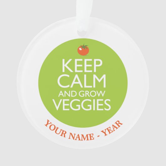 Behalten Sie ruhig und bauen Sie Veggies 2 an Ornament (Vorderseite)