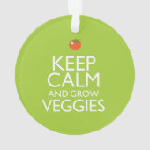 Behalten Sie ruhig und bauen Sie Veggies an Ornament (Rückseite)
