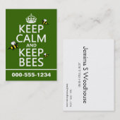 Behalten Sie ruhig und behalten Sie Bienen - alle Visitenkarte (Vorne/Hinten)