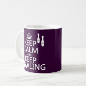 Behalten Sie ruhig und behalten Sie Bowling - alle Kaffeetasse (Vorderseite Links)
