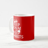 Behalten Sie ruhig und behalten Sie Kaninchen - Kaffeetasse (Vorderseite Links)