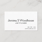 Behalten Sie ruhig und behalten Sie Schreiben Visitenkarte (Rückseite)