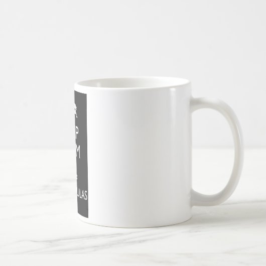 Behalten Sie ruhig und behalten Sie Tarantulas Kaffeetasse (Rechts)