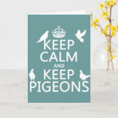 Behalten Sie ruhig und behalten Sie Tauben - alle Karte (Gelbe Blume)