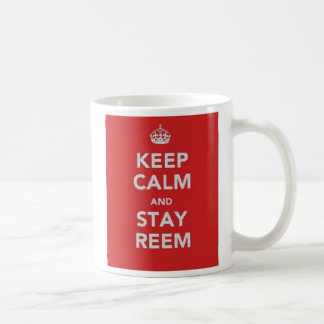 Behalten Sie ruhig und bleibe Sie Reem Kaffeetasse