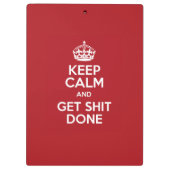 Behalten Sie ruhig und erhalten Sie Material Klemmbrett (Rückseite)