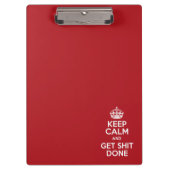 Behalten Sie ruhig und erhalten Sie Material Klemmbrett (Vorderseite)