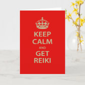 Behalten Sie ruhig und erhalten Sie Reiki Karte (Gelbe Blume)