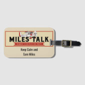 Behalten Sie ruhig und erwerben Sie Meilen Gepäckanhänger (Vorderseite (Horizontal))