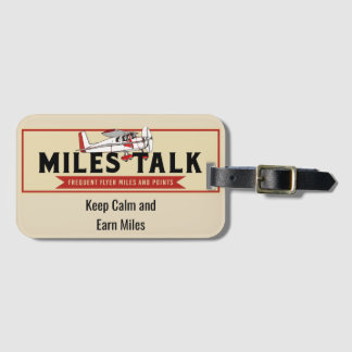 Behalten Sie ruhig und erwerben Sie Meilen Gepäckanhänger