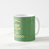 Behalten Sie ruhig und essen Sie Avocado Kaffeetasse (VorderseiteRechts)