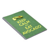 Behalten Sie ruhig und essen Sie Avocado Notizblock (Rechte Seite)