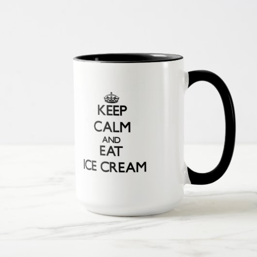Behalten Sie ruhig und essen Sie Eiscreme Tasse (Rechts)