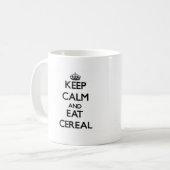 Behalten Sie ruhig und essen Sie Getreide Kaffeetasse (Vorderseite Links)