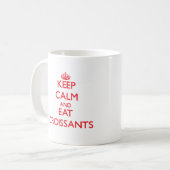 Behalten Sie ruhig und essen Sie Hörnchen Kaffeetasse (Vorderseite Links)